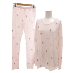 ジェラートピケ gelato pique ナイトウェア セットアップ カットソー パンツ プリント F ピンク ■YHS13
