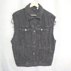 ◇ ⊇ H&M DIVIDED - デニムベスト サイズM ブラック レディース E  【1410100011278】