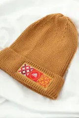 (F) adidas アディダス 帽子 ボード キャメル テンジャン/みそ ビーニー ストリート-278A