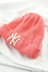 (F) MLB 엠엘비 帽子 NEW YORK ヤンキース いちごミルク ピンク ゴージ - 278D