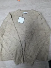 ビースロー モヘア アーガイル エンブロイダリー ニット XL