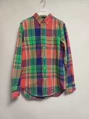 実寸95-100 ポロ MULTI CHECK シャツ (BOYXL) イエローポニー
