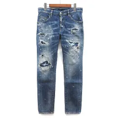 ディースクエアード DSQUARED2 スケーター ジーンズ Skater Jean ダメージ加工 デニム パンツ S74LB0603 ブルー 46