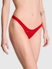 #H04 VICTORIA'S SECRET ヴィクトリア シークレット PINK Wink マイクロ ソング Tバック ショーツ フローラル レース レッドペッパー  ビクトリアシークレット ヴィクシー 新品未開封品