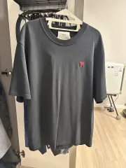 アミ ハート ロゴ ブラック 半袖T L