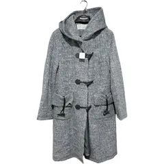 ZK9   GIANNI LO GIUDICE（ジャンニ ロ ジュディチェ）グレー ロングコート  起毛素材 フード付き パーカー レディース42サイズ 日本製