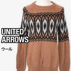【美品】グリーンレーベルリラクシング ノルディック柄ニット セーター ウール混 UNITED ARROWS GREEN LABEL RELAXING
