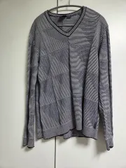アルマーニ ARMANI メンズ Vネック 長袖 ニット Tシャツ L/G