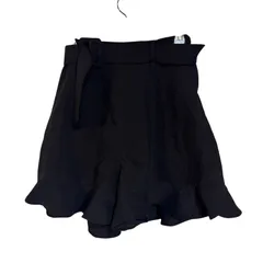 B072 evelyn エブリン パンツ ズボン ショート ブラック 黒 レディース サイズ不明