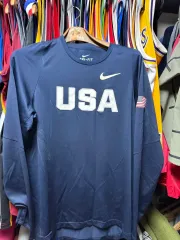 ナイキ USA 韓国国家代表 SHOOTING シャツ ドライフィット 長袖Tシャツ ネイビー