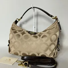 2512-242｜美品｜コーチ オプアート 2WAYバッグ ダークブラウン