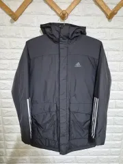 アディダス 秋冬 ポリ フード ダウン コート 95 ほぼ新品 サッカー バスケット ノースフェ