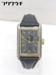 ◇ Daily russet 動作未確認 クォーツ式 3針 アナログ 腕時計 ウォッチ ゴールド系 ブラック レディース  【1102020000905】