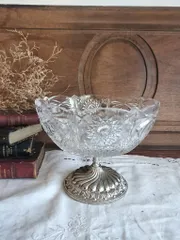 フランス アンティーク 素敵な 　ガラス　スタンド　コンポティエ 美品