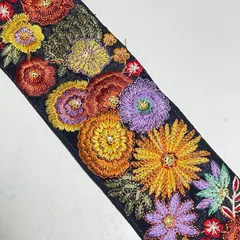 【超太幅約6.5cm／25cm】インド刺繍リボン 刺繍テープ サリートリム ハンドメイド資材
