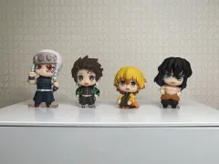 (4種まとめ) 鬼滅の刃 ならぶんです フィギュア 宇髄 天元 竈門 炭治郎 我妻 善逸 伊之助