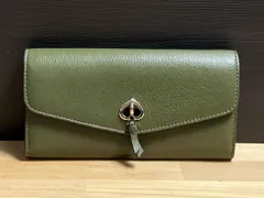 kate spade ケイト・スペード マーティ ラージ スリム フラップ ウォレット 二つ折り長財布 レディース K6402 グリーン
