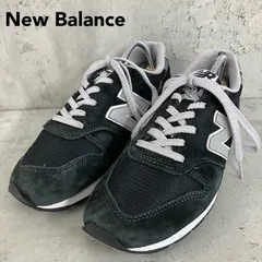 New Balance ニューバランス 996 スニーカー 23.5cm ブラック 黒 スエード メッシュ レディース CM996 人気モデル カジュアル ジャンク インソールなし 踵ダメージあり ★ ■■
