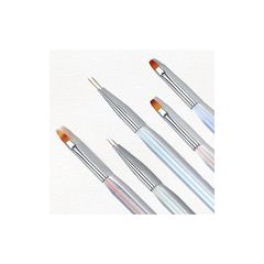 Modelones Nail Brush Set, Gel Nail Brush, Aurora Nail Art Pen *5 Color Set, Gel Nail Brush Set, Builder Glue Brush, Nail Art Line Brush, Nail Dotting Pen, and Other Nail Art Design Pen Painting Tools, Beginner Set 1