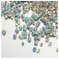 ネイル ラインストーン 100個セット 3D 立体 ネイル用 ピカピカ ネイルパーツ ストーン 立体 小さい クリア キラキラ ネイルアート パーツ ジュエリー デコパーツ DIY 手芸 ハンドメイド 0