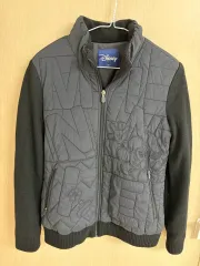 ディズニー キルティング ダウン アウター ブラック