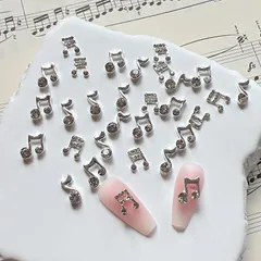 ネイルアート用チャイニーズスタイル装飾パーツ, 音楽記号ミックス, 30個セット, JA017 0