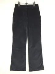 レディース ブラック コーデュロイ ブーツカット ズボン (S)