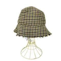 ポールスミス Paul Smith ハングトゥース 千鳥格子 カットオフ フリンジ バケット ハット レディース 表記無 のサムネイル