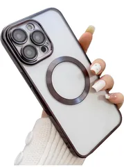 ★対応 スマホケース iPhone 16 Pro ケース クリア MagSafe対応 カメラレンズ保護 韓国 可愛い ワイヤレス充電対応 耐衝撃 全面保護 ストラップホール付き 磁気充電 軽量 薄型 アイフォン （iPhone 16 Pro,ブラック）