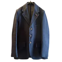 新品 Nigel Cabourn AUTHENTIC LINE "WIDE LAPEL JACKET" BONDED WOOL（Dark Navy）のサムネイル