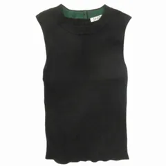 スナイデル SNIDEL ニット ノースリーブ カットソー 無地 丸首 SWNT192076 フリーサイズ 黒 ブラック レディース