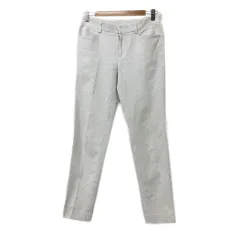 ミッシェルクラン MICHEL KLEIN パンツ テーパード ロング 総柄 38 グレー 白 ホワイト