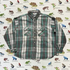 90’s USA製 ネルシャツ　Sunshine Mountain チェック柄 グレー×グリーン  アメカジ　古着　アメリカ古着　都内　中野区　古着屋