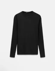 ZARA ザラ ウォッシュド コットン Tシャツ ブラウン m