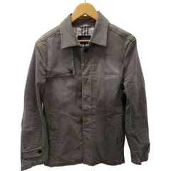 バーバリーブラックレーベル BURBERRY BLACK LABEL 裏地 背抜き ノバチェック ガンフラップ コットン デニム ハンティング ワーク カバーオール 比翼 メンズ import：M 