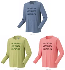 ヨネックス YONEX テニス ユニロングスリーブ Tシャツ 硬式 軟式 ソフトテニス トップス トレーニングウエア 練習着 長袖 トレーニング クラブ 部活 メンズ レディース 男性 女性  16711 467 グラスグリーン