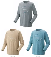 ヨネックス YONEX テニス ユニロングスリーブ Tシャツ 硬式 軟式 ソフトテニス シャツ ウエア トップス 練習着 長袖 トレーニング 練習 クラブ 部活 メンズ レディース 男性 女性  16709 323 ダークマリン