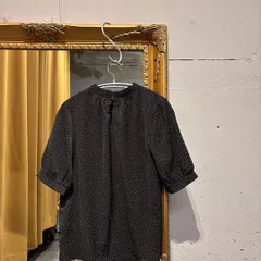 -@ ブリックハウス　BRICK HOUSE ドット 水玉 総柄 ブラウス シャツ 半袖 黒 ブラック BLACK クロ くろのサムネイル