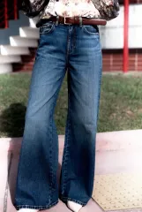 ZARA ザラ ハイウエスト ワイド デニム ズボン 38