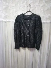 ケイ-ダバ K-DABAのチヂミ花モチーフ ブラウス