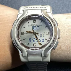 データバンク　WVA-200Q　CASIO　カシオ　DETA BANK アナデジ　ウェーブセプター　腕時計　メンズ