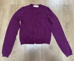 レディース パープル カーディガン