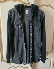 ザラ ブラック フーディ デニムジャケット/ほぼ新品