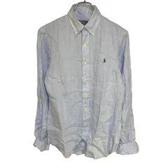 B073 Polo By Ralph Lauren ポロ バイ ラルフローレン ボタンダウン 長袖 シャツ ブルー カットソー メンズ XS