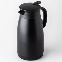 アトラス 保冷ポット 保温ポット 1L 軽量スリム 節電 省エネ 卓上ポット ステンレスポット 魔法瓶 保温 保冷 真空断熱二重構造 洗いやすい ワンタッチレバー 広口 ブラック ATP-1100BK 0
