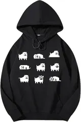 送料無料 面白いパーカー　　　フード付きスウェット （アンダーテール 犬）メンズ レディース 3Dプリント かわいい ユーモア パロディ オシャレ 旅行通勤 部屋着 春秋冬「背面印刷可､備考必須」