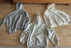 WHO Tシャツ 3点セット グレー/白/オートミール メランジ 裏起毛パーカー 無地パーカー