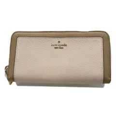 【中古】Kate Spade ケイトスペード LENA レナ ラージ コンチネンタル ウォレット KI835 長財布 ラウンドファスナー ベージュ ライトサンド レディース レザー A2505498 【無料ギフトラッピング承ります】