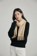 ラコステ アイボリー マフラー