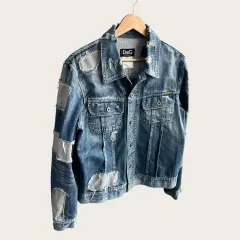 L/ ドルチェ＆ガッバーナ 04AW ダメージ デニム ジャケット